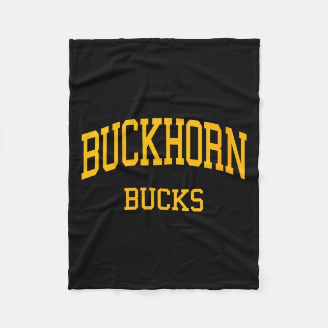 Womens Buckhorn High School Hs New Market Al Retro Fleece Blanket (Front)