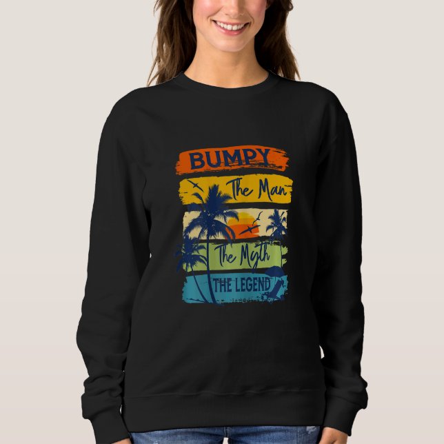 Womens Bumpy The Man The Myth The Legend Beach Sum Sweatshirt (Front)