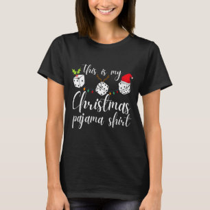 Womens Bunco Christmas Pajama Dice Game Night  T-Shirt
