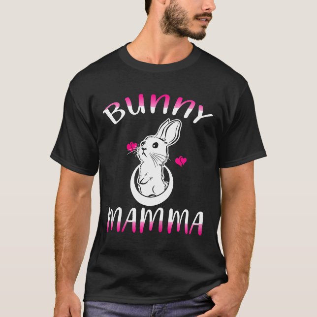 Womens Bunny Mamma Animal Lovers Pet Owner Gifts R T-Shirt (Front)