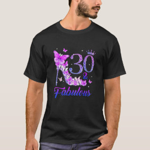 Womens Butterflies High Heels 30 T-Shirt