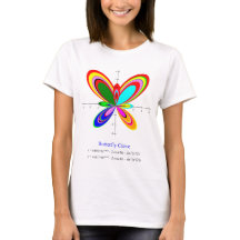 Women's butterfly curve equation shirt