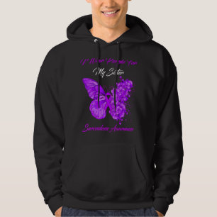 Womens Butterfly I Wear Purple For My Sister Sarco Hoodie