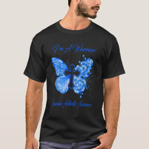 Womens Butterfly I'm A Warrior Juvenile Arthritis  T-Shirt
