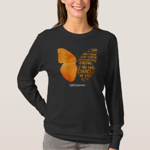 Womens Butterfly Orange Ribbon Copd Awareness T-Shirt