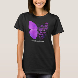 Womens Butterfly Purple Ribbon Domestic Violence A T-Shirt