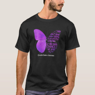Womens Butterfly Purple Ribbon Domestic Violence A T-Shirt