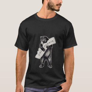 Womens California Love Art Retro Cali Bear Hug Ca T-Shirt