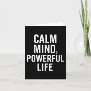 Womens Calm Mind, Powerful Life. Stoic Quote V-nec Card