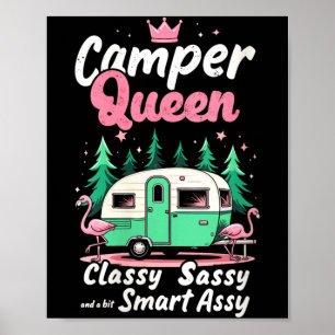 Womens Camper Queen Cly Sy A Bit Smart Y Glamping Poster
