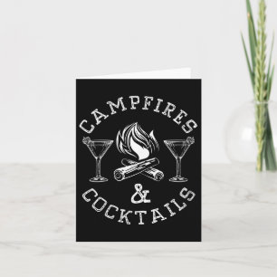 Womens Campfires And Tails Bonfire Camping Men Wom Card