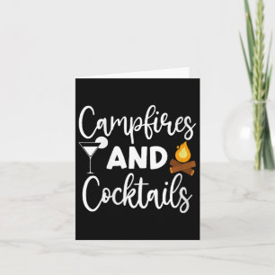Womens Campfires And Tails Camping Lover Camper Ou Card