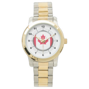 Women's Canada Flag Oversized Two-Tone Watch