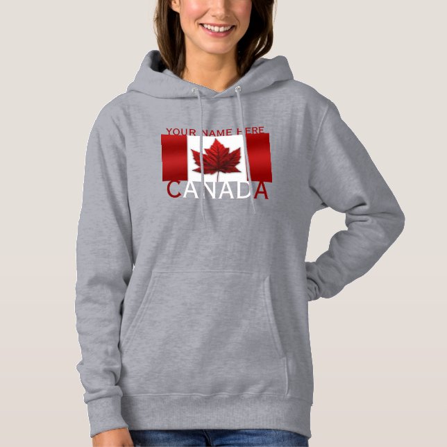 Women's Canada Hoodie Personalised Canada Shirt (Front)