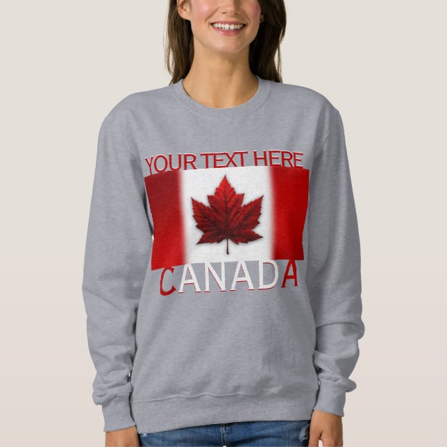 Women's Canada Sweatshirt Personalize Canada Shirt (Front)