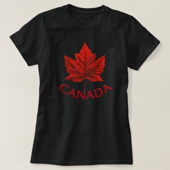 Women's Canada T-shirt Canada Maple Leaf Souvenir (Design Front)