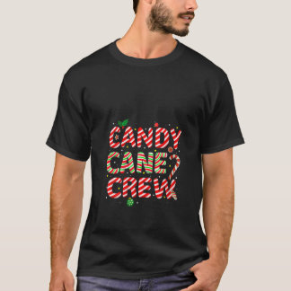 Womens Candy Cane Crew Christmas Lights Funny Kids T-Shirt