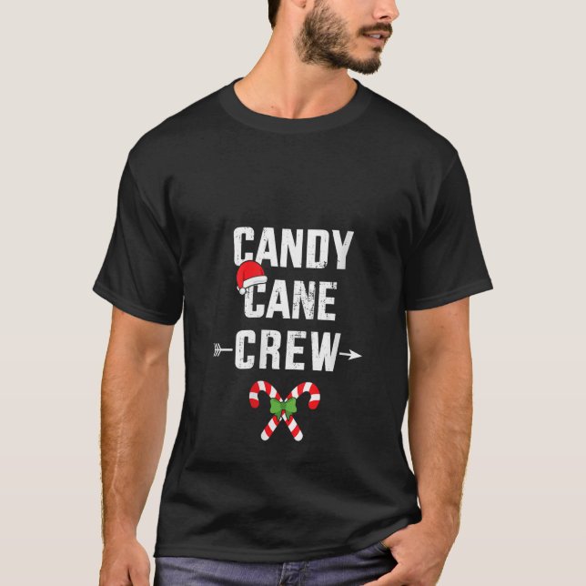 Womens Candy cane crew for family xmas and cousin  T-Shirt (Front)