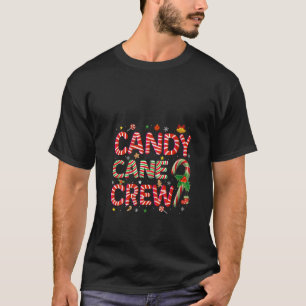 Womens Candy Cane Crew Funny Christmas Candy Lover T-Shirt