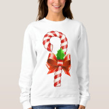Womens Candy Cane Sweat Shirt
