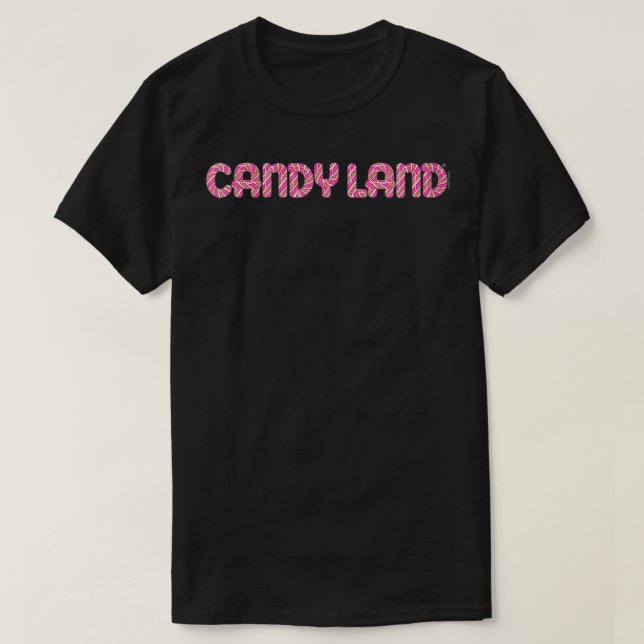 Womens Candy Land Linear Classic Logo VNeck  T-Shirt (Design Front)