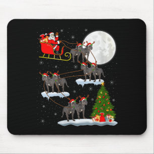 Womens Cane Corso Dog Santa Sleigh Flying Funny Ma Mouse Pad