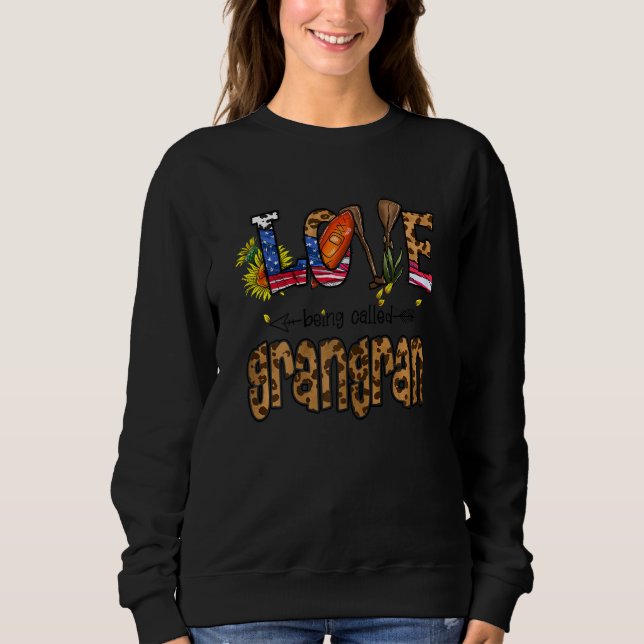 Womens Canoeing Grangran  Leopard Love Grangran Sweatshirt (Front)