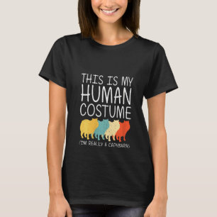 Womens Capybara Halloween Human Costume Mammal Ani T-Shirt
