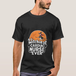 Womens Cardiac Nurse Halloween Spooky Nursing Tric T-Shirt