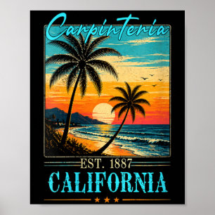 Womens Carpinteria California Sunset Beach Summer Poster