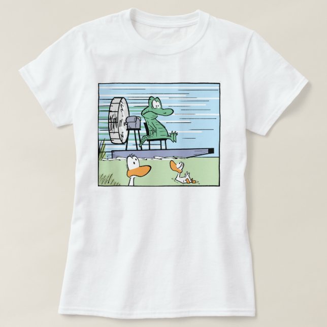 Women's Cartoon Crocodile Shirt (Design Front)
