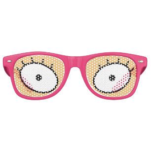 Women's Cartoon Eyelashes Sunglasses (Pink)