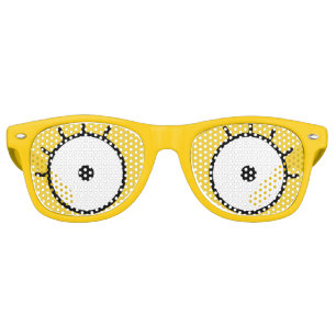 Women's Cartoon Eyelashes Sunglasses (Yellow)