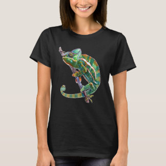 Womens Casual Nature Spirit Animal Graphic Chamele T-Shirt
