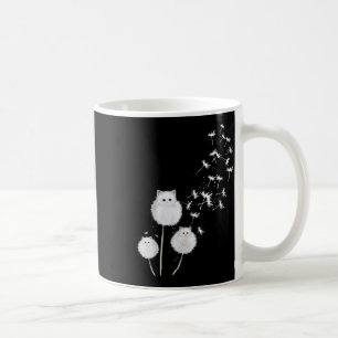 Womens Cat Dandelion Flower Skt V-neck Coffee Mug