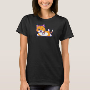 Womens Cat Green Yoga 1 T-Shirt