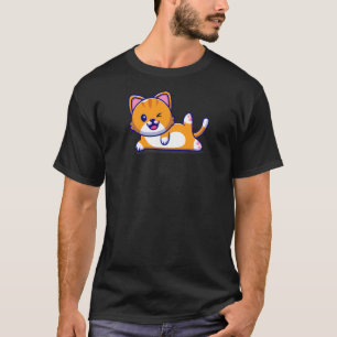 Womens Cat Green Yoga 1 T-Shirt