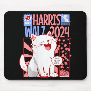 Womens Cat Ladies For Kamala Harris Wz 2024 Say It Mouse Pad