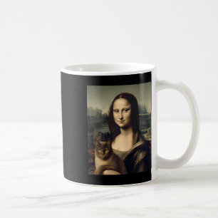 Womens Cat Lover Mona Lisa Cat Kitten  Coffee Mug