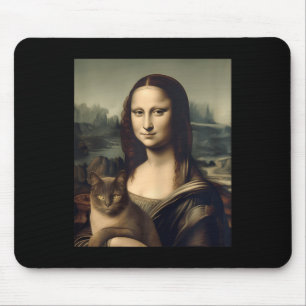 Womens Cat Lover Mona Lisa Cat Kitten  Mouse Pad