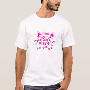 Womens Cat Mom T-Shirt