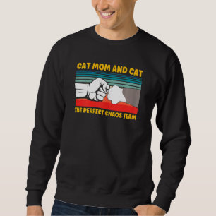 Womens Cat Mum And Cat The Perfect Chaos Team Moth Sweatshirt