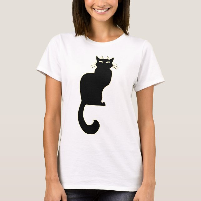 Women's Cat Shirt Black Cat Gifts (Front)