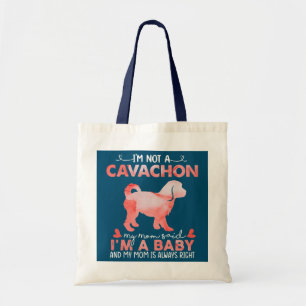 Womens Cavachon Mum Said Baby Funny Cavachon Dog Tote Bag