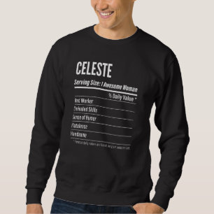 Womens Celeste Nutritional Facts Serving Size Cal Sweatshirt