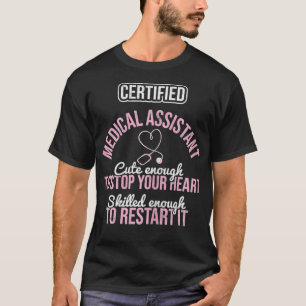 Womens Certified Cute Stop Heart Skilled Restart M T-Shirt