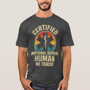 Womens Certified Emotional Support Human Noouchy D T-Shirt