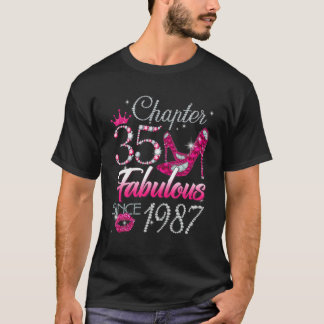 Womens Chapter 35 Fabulous Since 1987 35Th Birthda T-Shirt