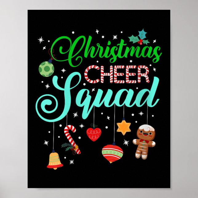 Womens Cheerleading Christmas Cheer Squad Srts Lov Poster (Front)