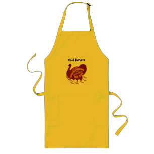 Women's Chef Name Thanksgiving Kitchen Long Apron